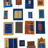 Blue and beige collage