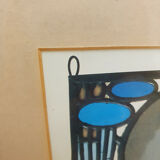 Illustration of a stained glass window by Mackintosh