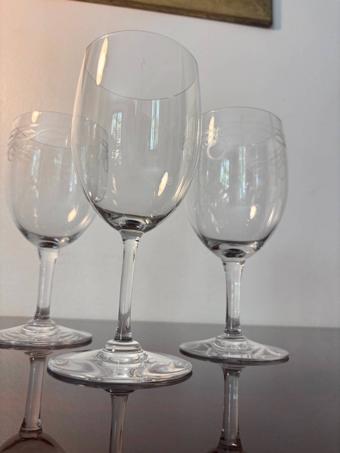 4 Perfection and 2 Byzantine Baccarat glasses