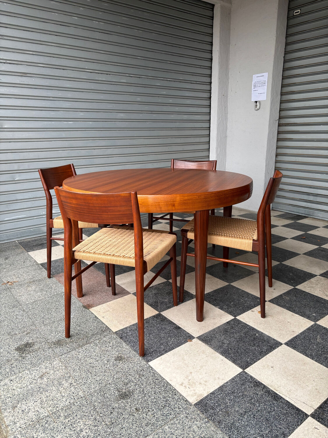 Table extensible en teck vintage