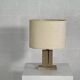 Lampe années 70 en travertin et laiton