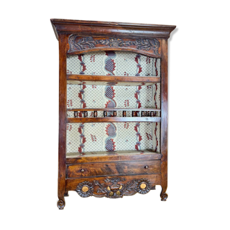 Verriau, Provençal Hanging Shelf in Walnut, Nîmes, 18th Century
