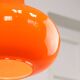 Mid-Century Italian Orange Glass and Brass Pendant Lamp