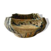 Void signed pocket méténier, enamelled stoneware, period art deco