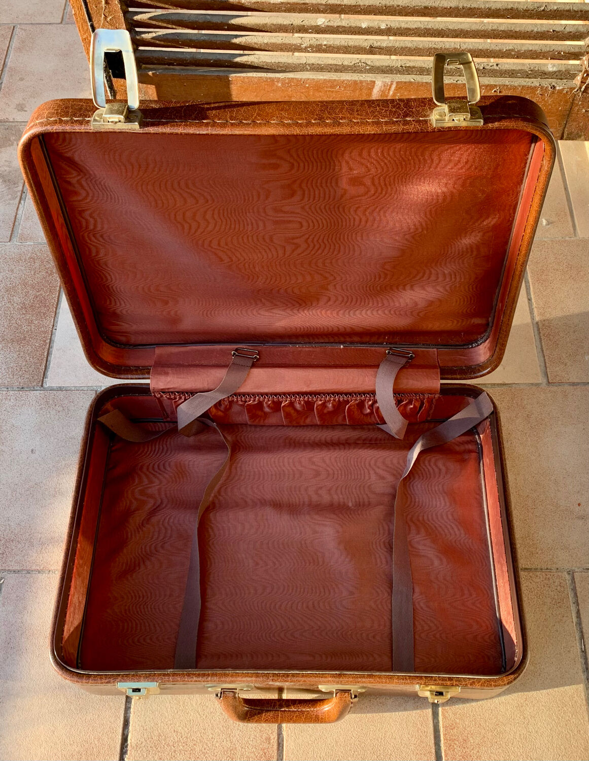 Antique leather suitcases