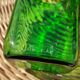Duo of pots and jars apothecary style in green glass.