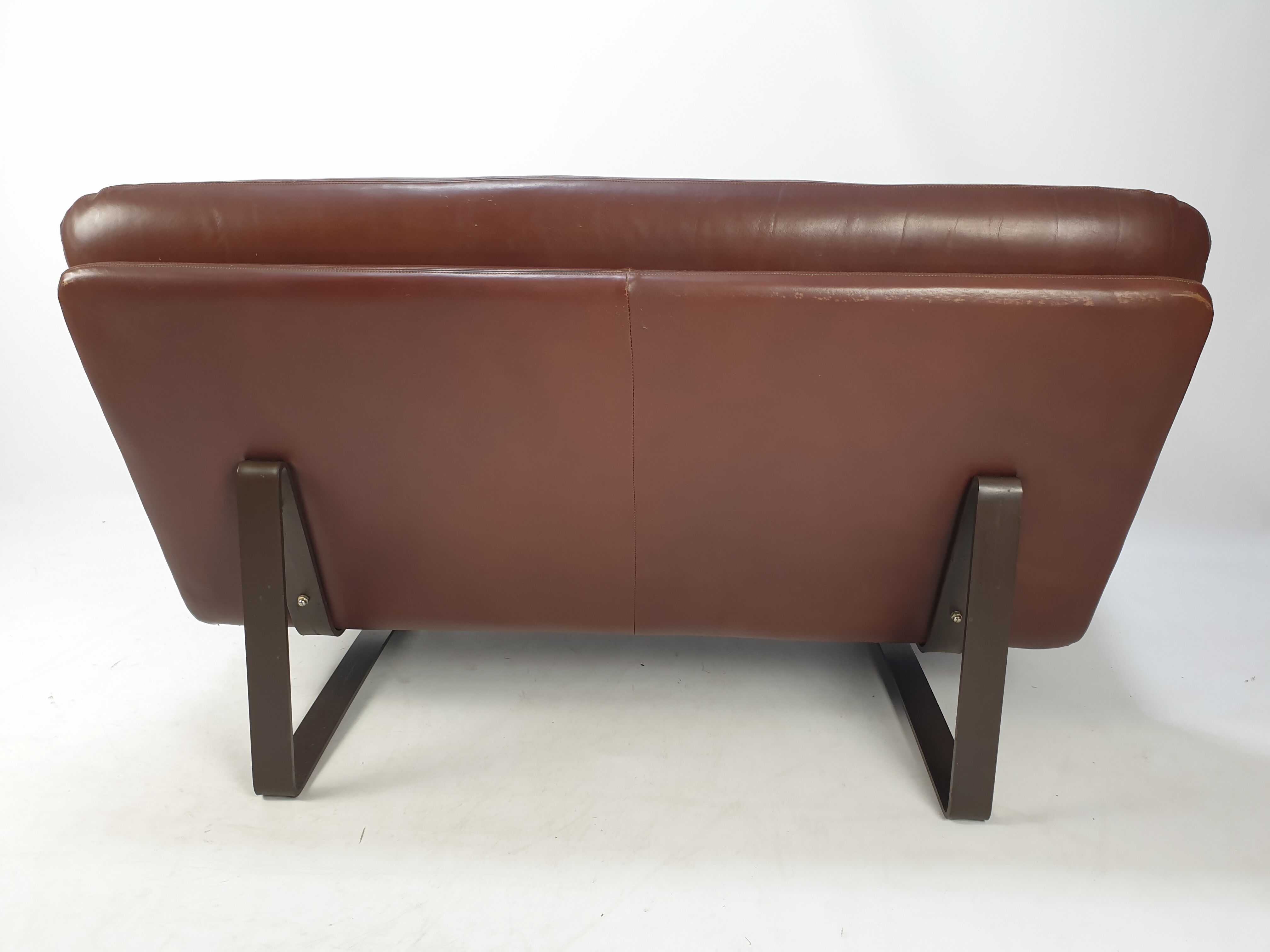 Vintage leather sofa by Kho Liang ie for Artifort, 1960s