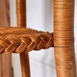 Vintage wicker plant stand