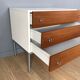 Brasilia-werk dresser white and teak 3 drawers years 60