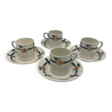 Set of 4 badonviller cups