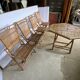 Table and 4 chairs set in bamboo and canework vintage 1970