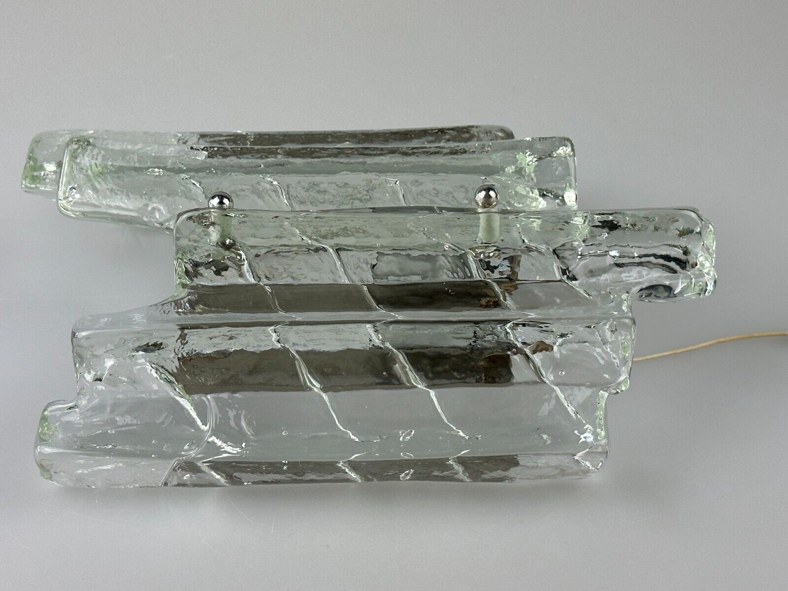 Wall lamp Wall Sconce Fischer Leuchten Germany Ice Glas Design