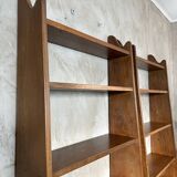 Pair of oak shelves