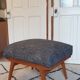 Gray compass foot pouf bench