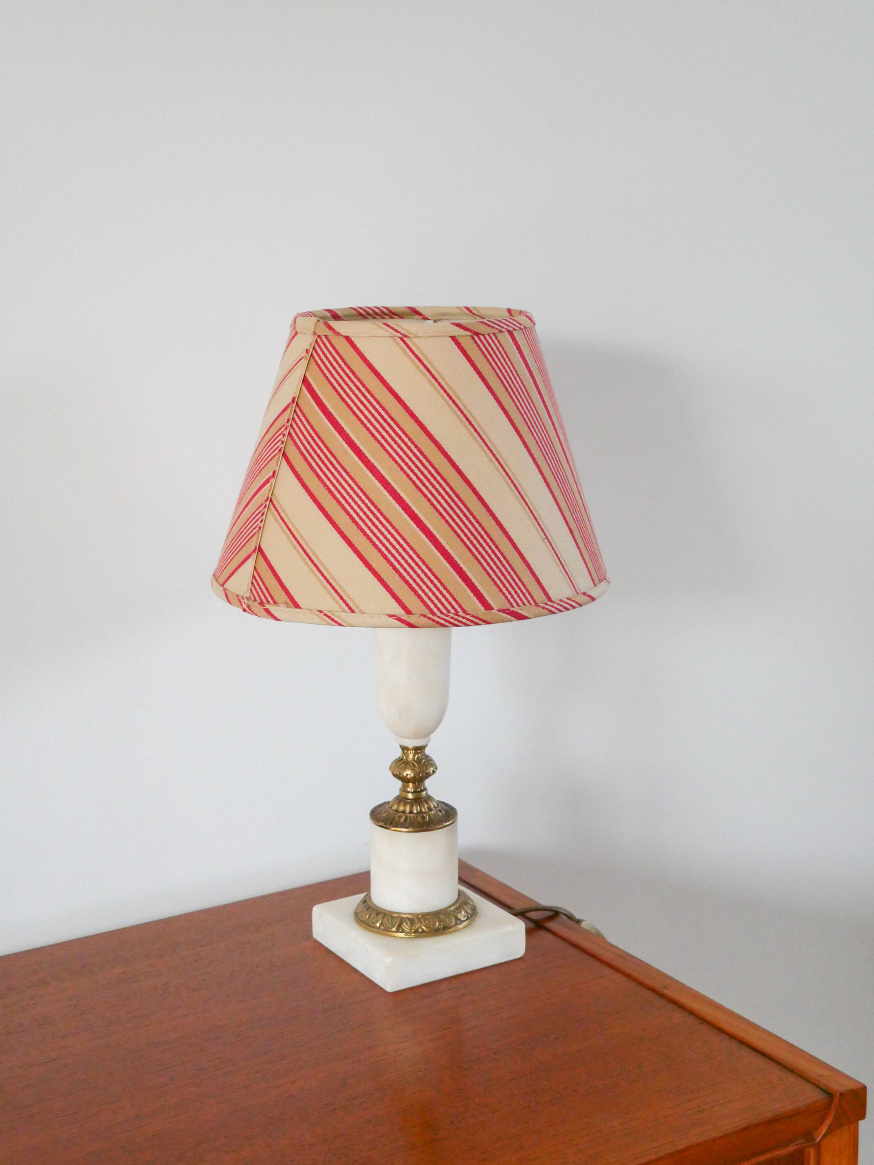 Table lamp in alabaster and bronze 1950
