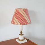 Lampe lampe à poser en albâtre et bronze 1950