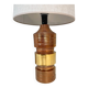 Pair of Bergboms Bitossi brass table lamps, large mid-century, 1960s, Sweden.