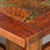 Scandinavian coffee table in rosewood and ceramic