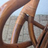 1970s spiral rattan lounge set