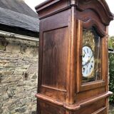Comtoise clock in cherry style Louis XV period 19th region Fougères.