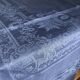 Nappe ancienne lin et coton teinté bleu nattier