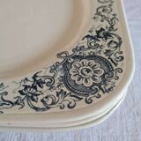 Assiettes plates terre de fer Longchamp Médicis