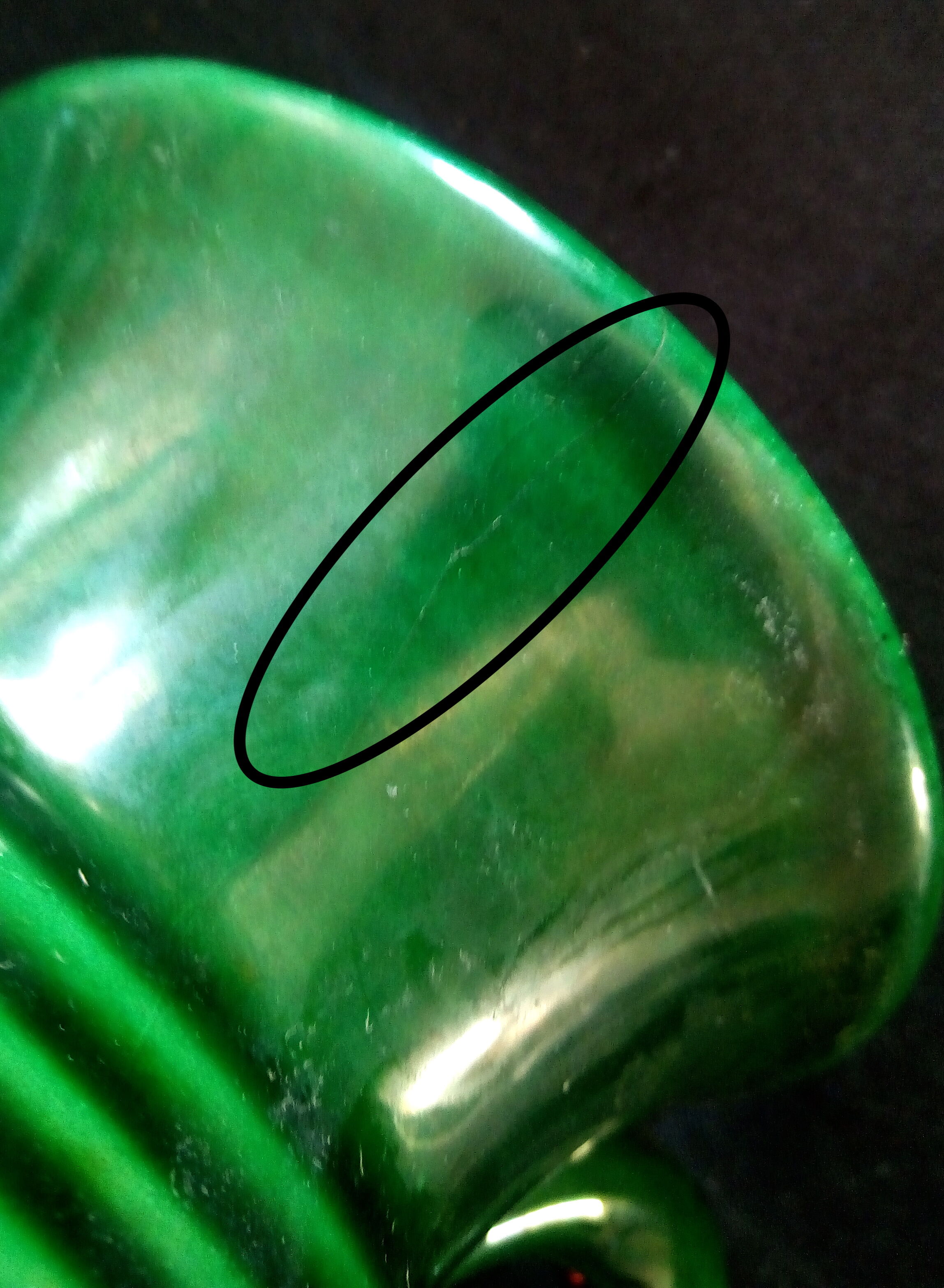 White Letalle green ceramic vase, Saint-Clément Lunéville