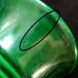 White Letalle green ceramic vase, Saint-Clément Lunéville