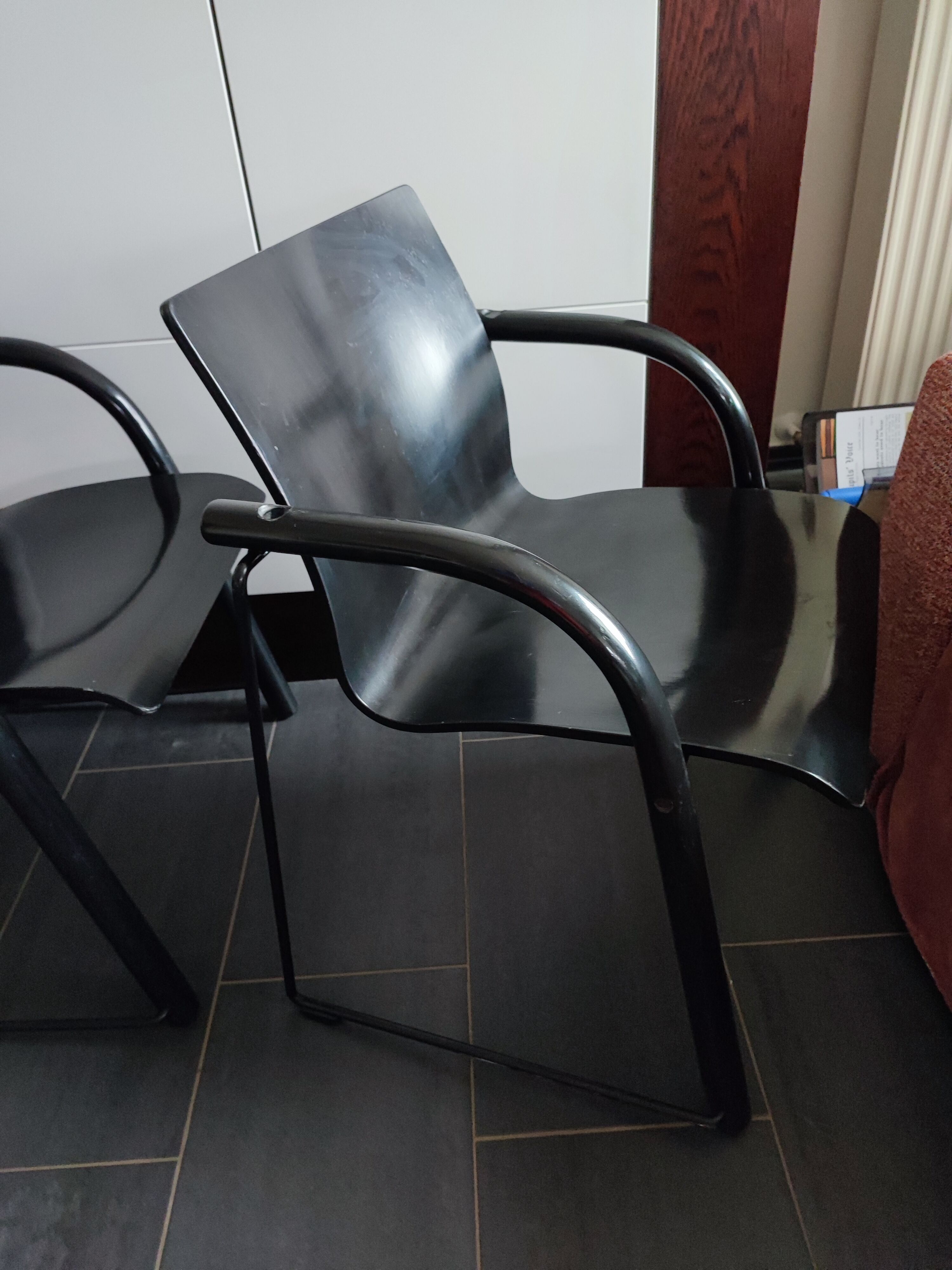 Thonet S320 black chairs