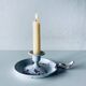 Antique enamelled metal candle holder