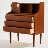 Restored teak bureau desk