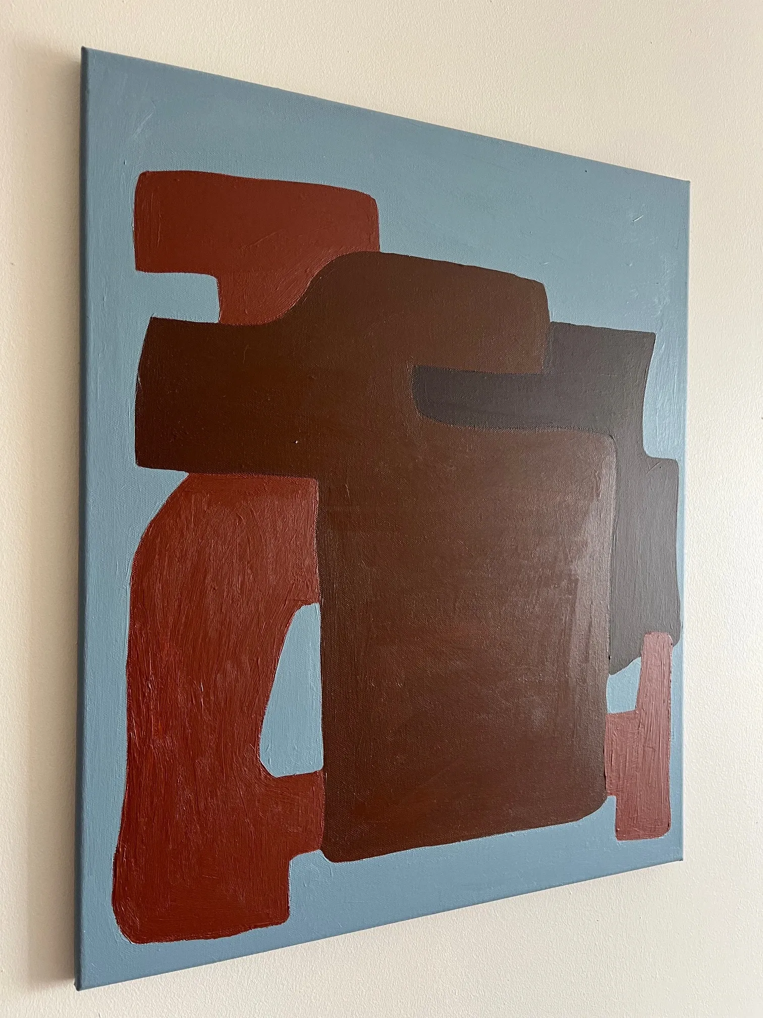 Abstract painting "quiet structure" 55x45cm by Bodasca