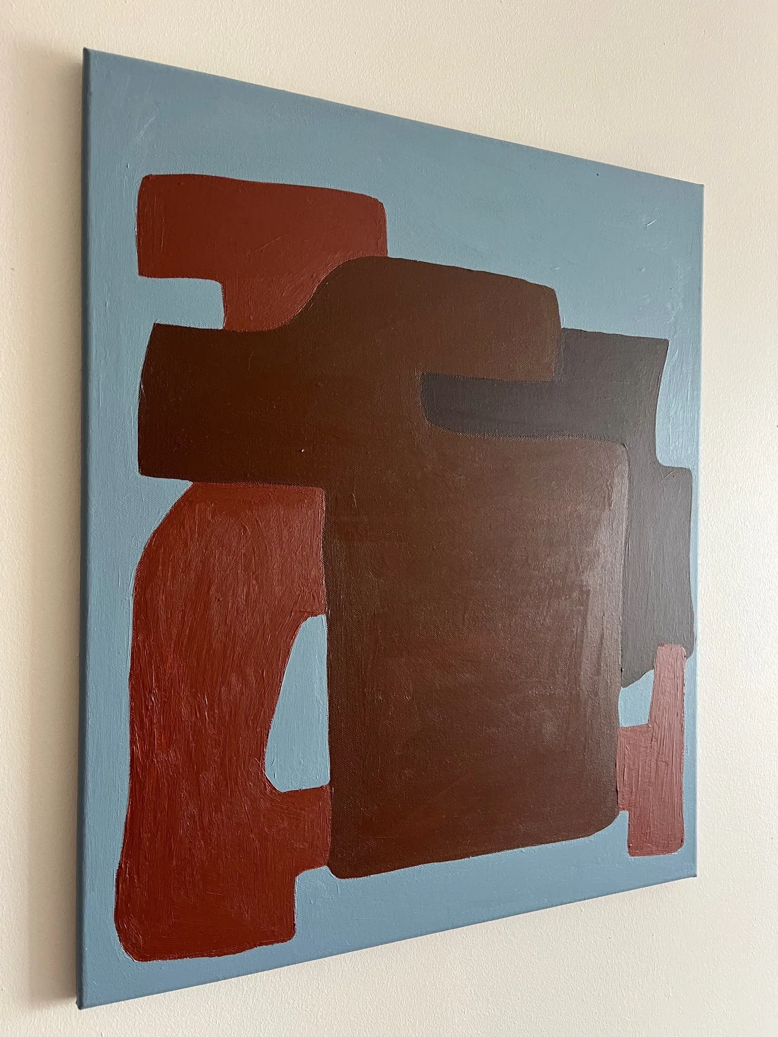 Abstract painting "quiet structure" 55x45cm by Bodasca