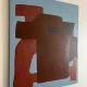 Abstract painting "quiet structure" 55x45cm by Bodasca