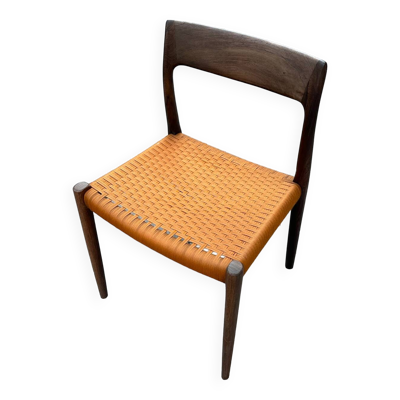 Chaise vintage Niels Møller en palissandre années 50