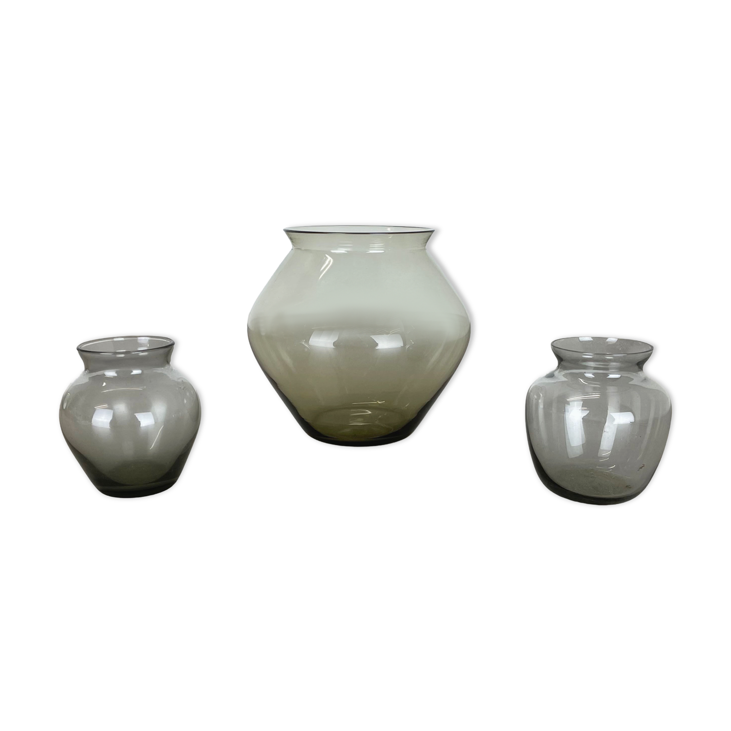 Set of Three Turmalin Vases by Wilhelm Wagenfeld for WMF, Germany 1960