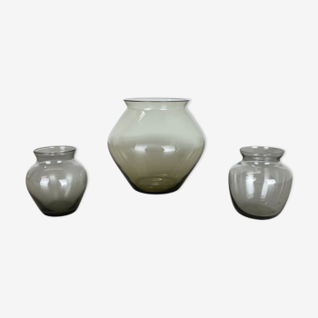 Set of Three Turmalin Vases by Wilhelm Wagenfeld for WMF, Germany 1960