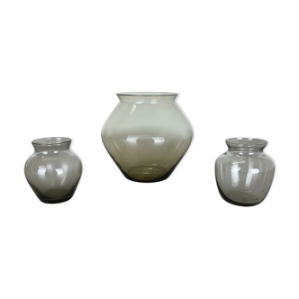 Set of Three Turmalin Vases by Wilhelm Wagenfeld for WMF, Germany 1960