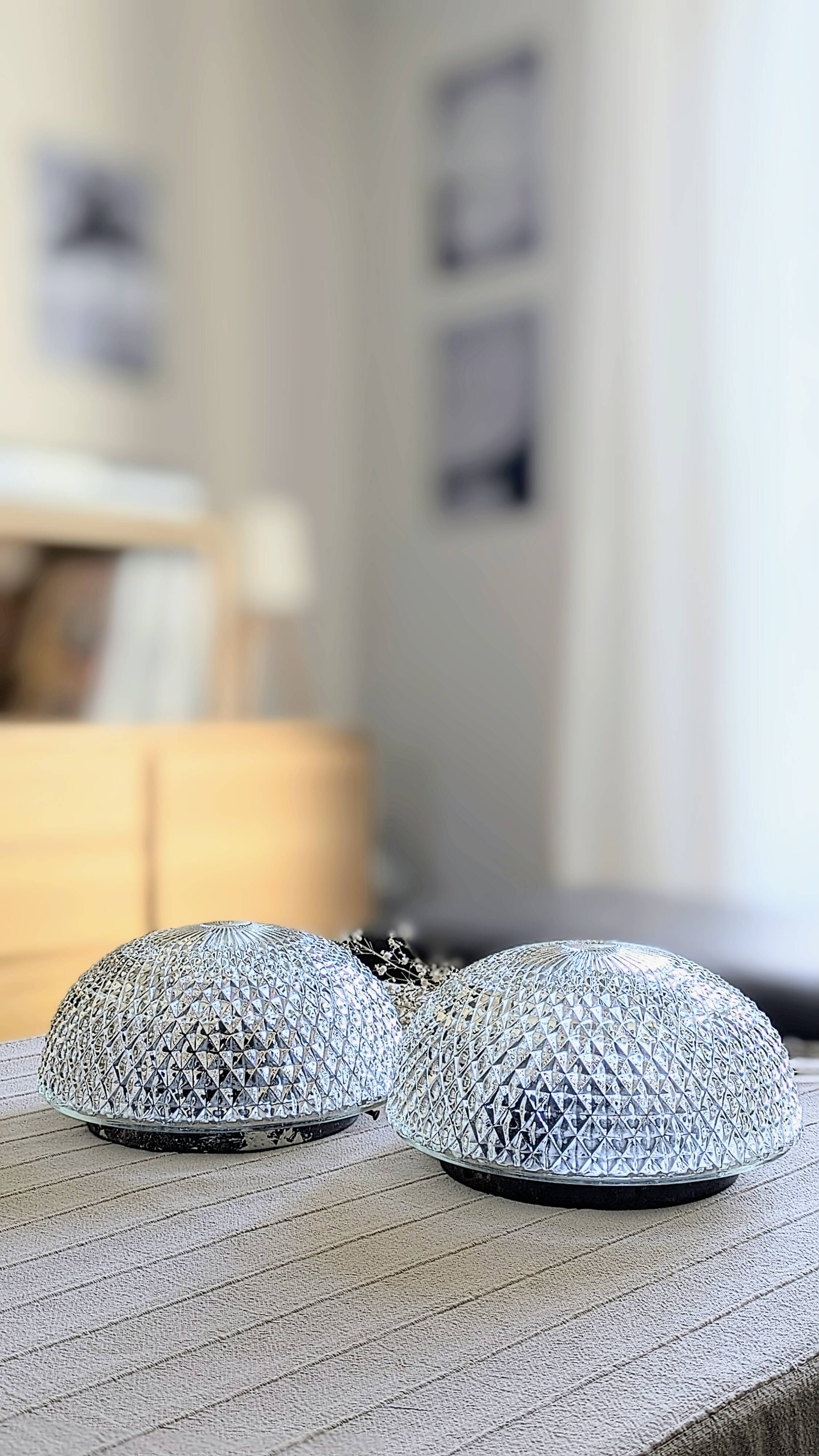 Set of 2 diamond point ceiling lights (L-0185-2)