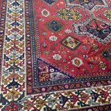 Nice large vintage carpet chirwan Azerbaijan handmade 234x310 cm