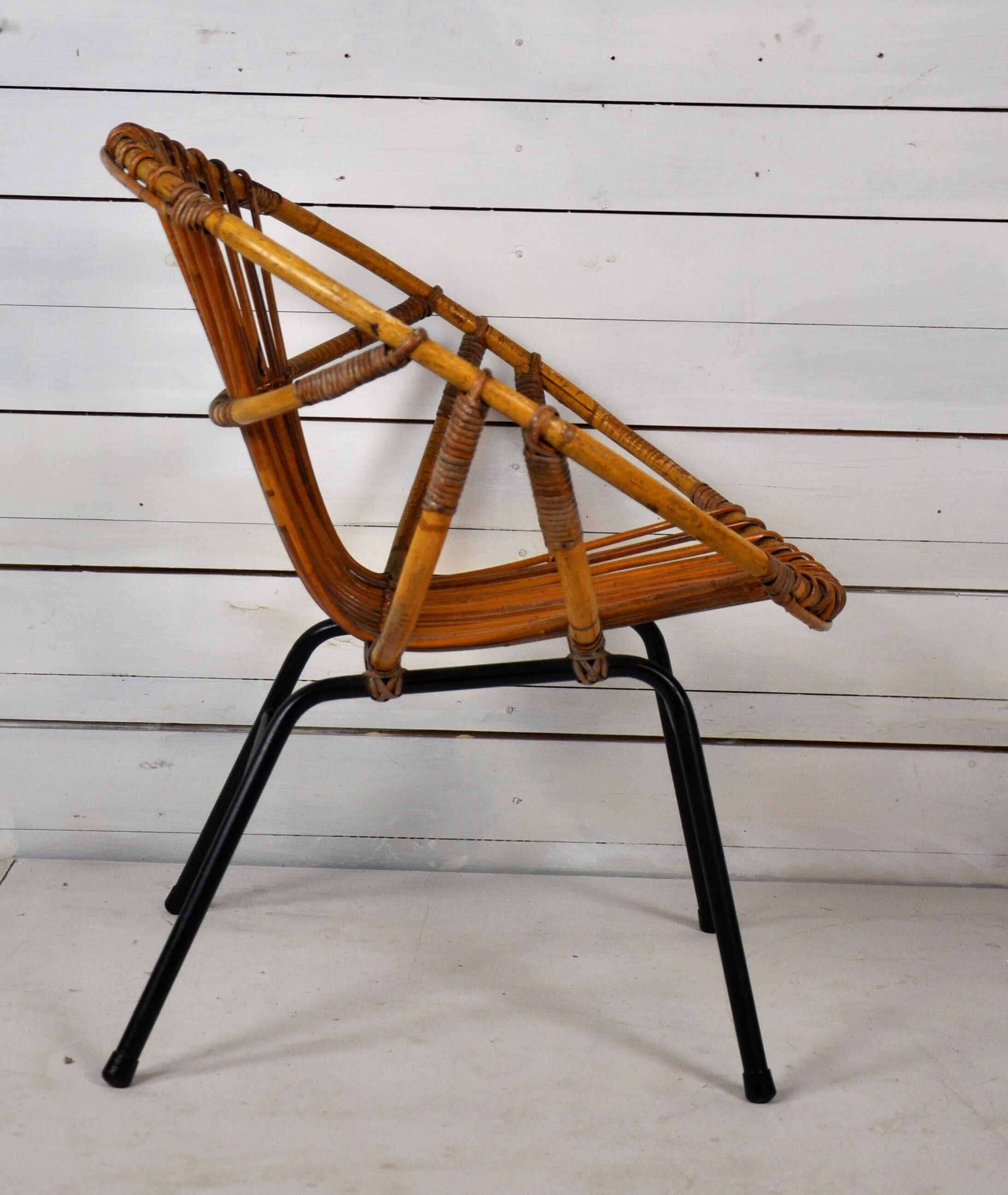 Set of 3 rattan armchairs by Rohe Noordwolde, Netherlands