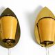 Two enchanting original Mid Century Modern brass wall lamps