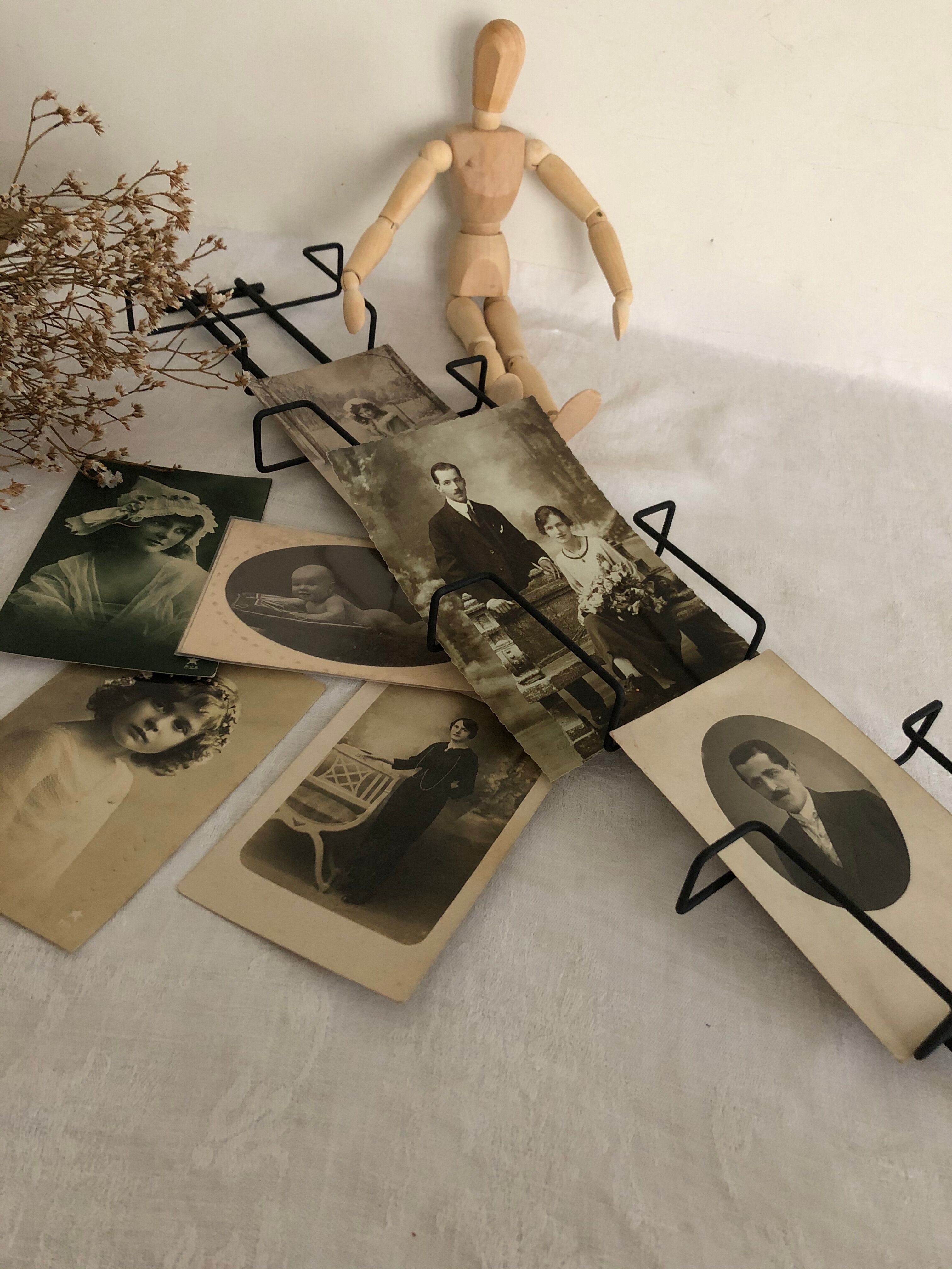 Postcards display, photos