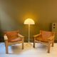 Natura armchair in pine and leather - Karin Mobring for Ikea, 1970