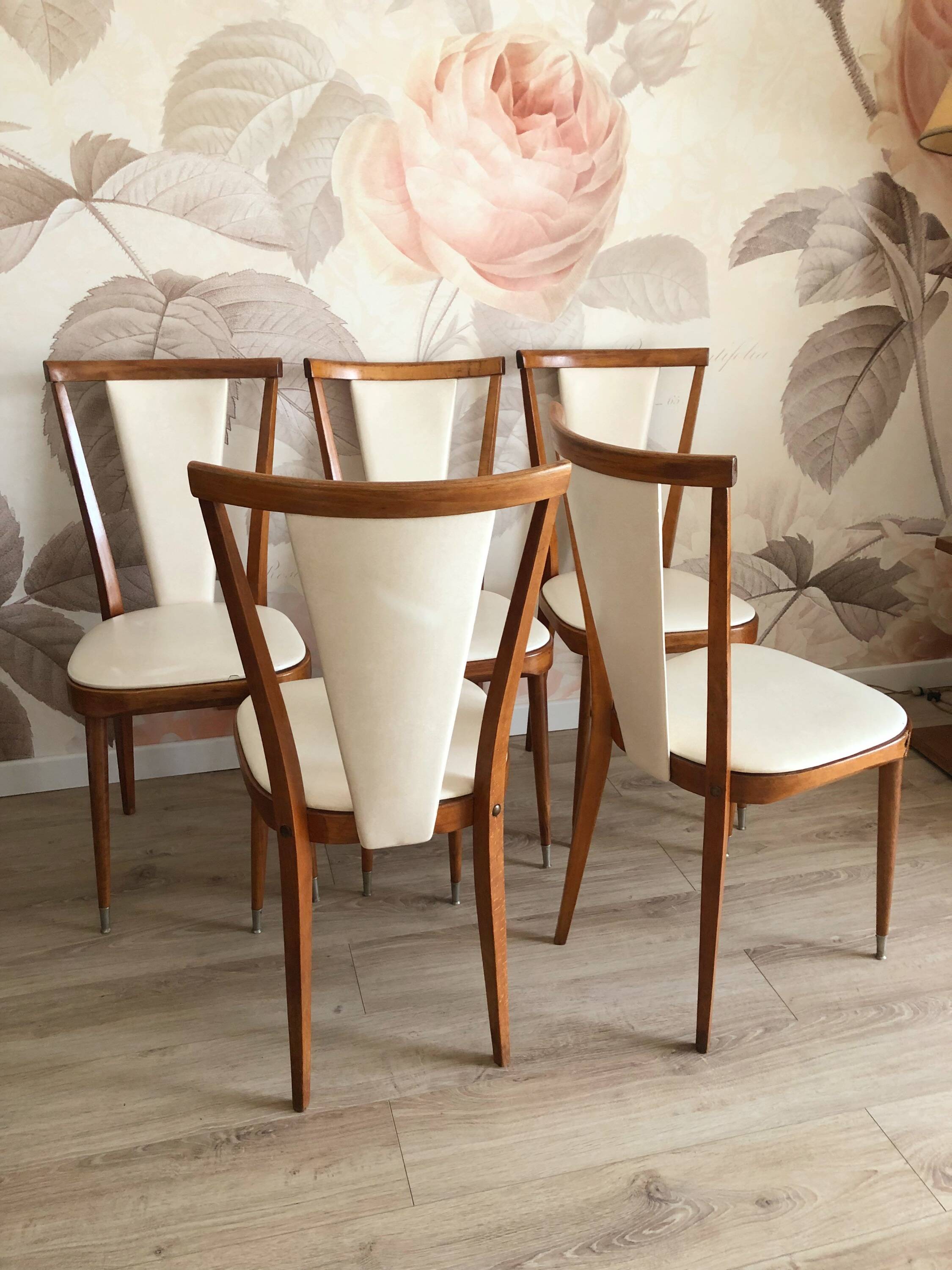 Set of 5 Baumann Palma model chairs, from the 60s/70s