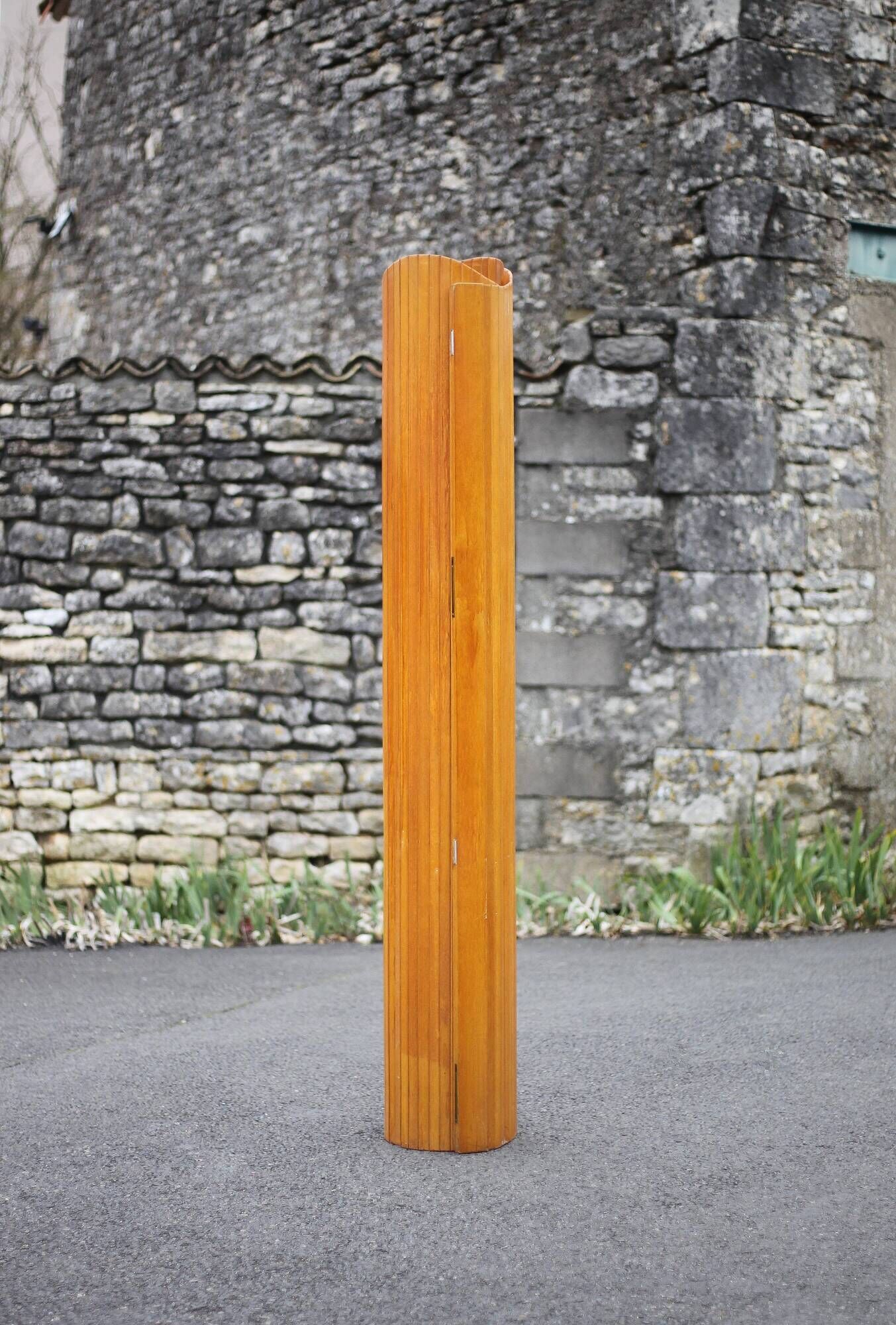 Vintage screen, large wooden screen Manufrance, wooden partition, screen, interior decoration