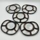 Set of 5 compartmentalised plates by Steuler attributed to Cari Zalloni.