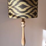 Vintage turned wooden floor lamp