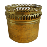 Gold brass pot cache flowers pot