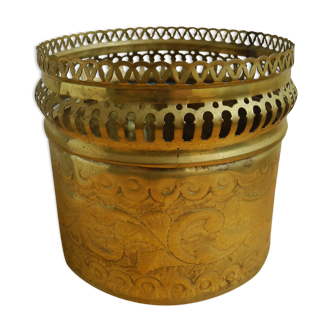 Gold brass pot cache flowers pot